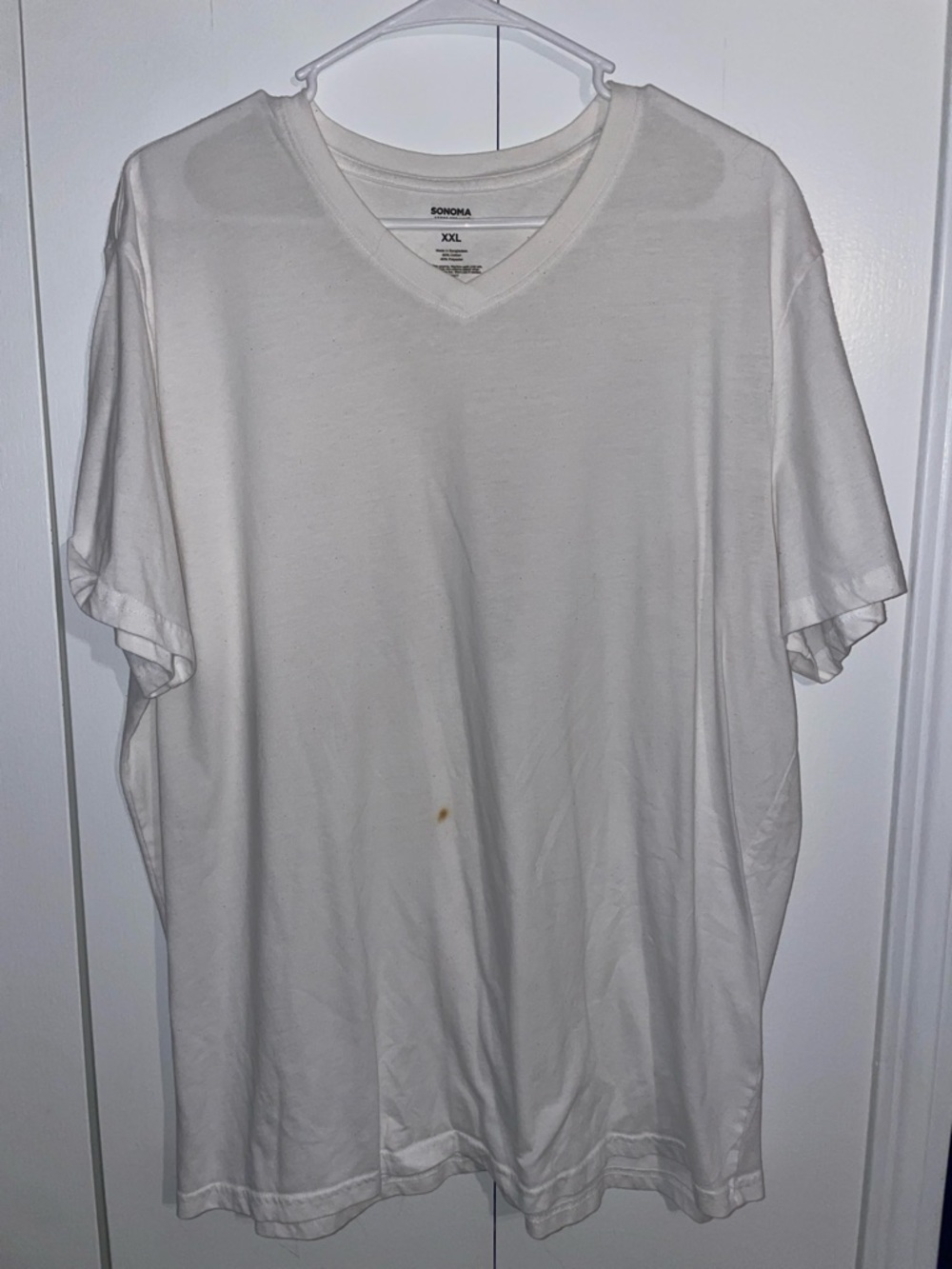 Sonoma Men's White V-Neck Short Sleeve Tee